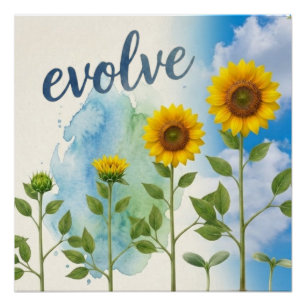 Póster Evoluciona Girasol 