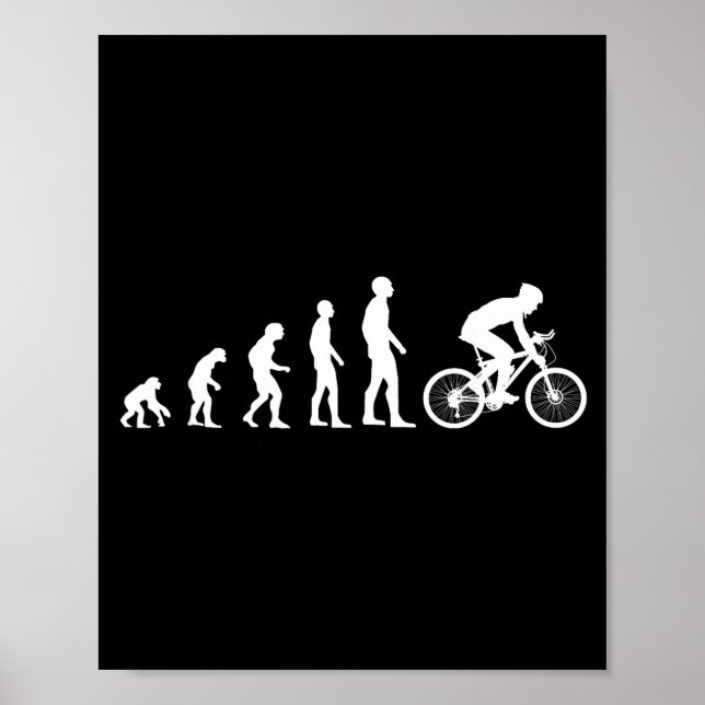 Póster Evolution Bike Man Humour Cyclist Funny  (Frente)