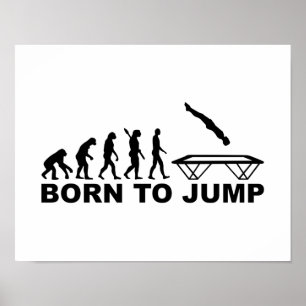 Póster Evolution born to jump trampoline