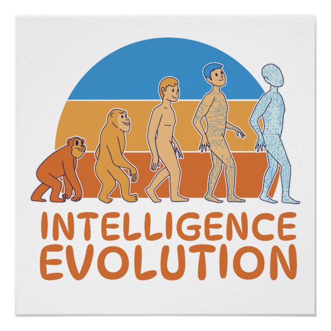 Póster Evolution der menschlichen Intelligenz (Anverso)