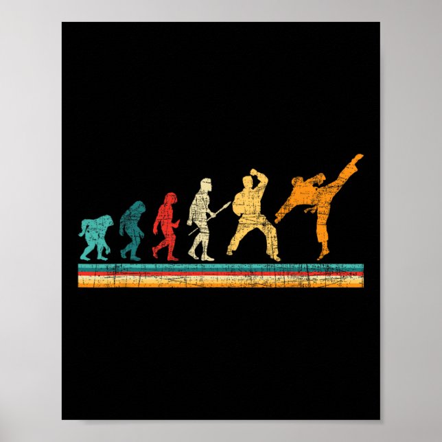 Póster Evolution Of Karate - Martial Arts Coach Karateka  (Frente)