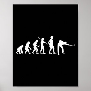 Póster Evolution Pool Funny Pool Player Billiards Player