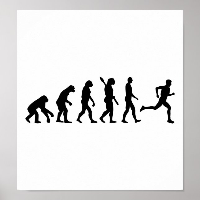 Póster Evolution running marathon (Frente)