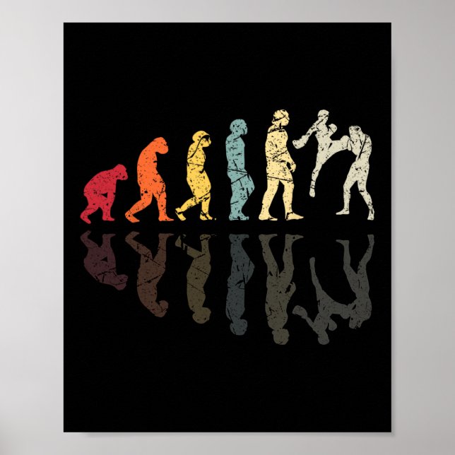 Póster Evolution Used Kickboxing Martial Arts Knockout Fi (Frente)