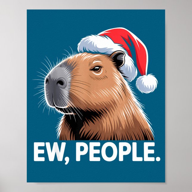 Póster Ew People Capybara Christmas Humor  (Frente)