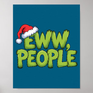 Póster Eww Gente Sombrero de Santa Verde Navidad Divertid