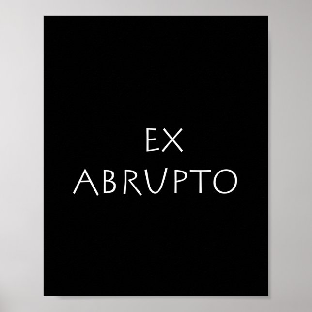 Póster Ex abrupto (Frente)