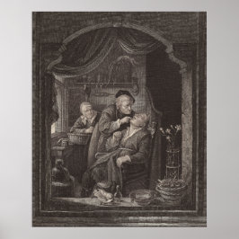 Póster Examen de dentistas, era barroca, Gerrit Dou