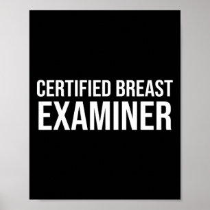 Póster Examinador de mama certificado de detección del cá