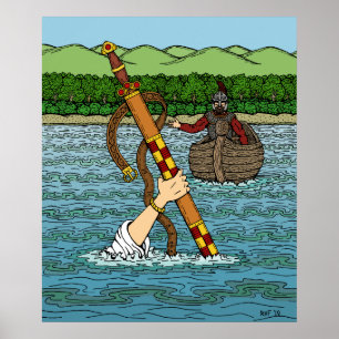 Póster Excalibur y Arturo