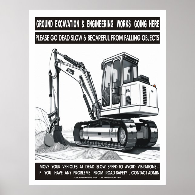 PÓSTER EXCAVACIÓN TERRESTRE Y TRABAJOS DE INGENIERÍA AQUÍ (Frente)