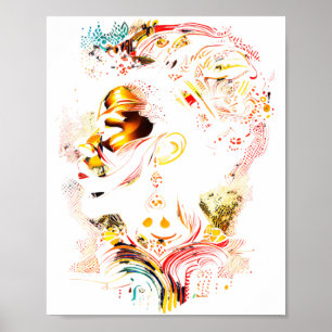 Póster Excelencia africana abstracta Melanina Historia Ne