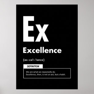 Póster Excelencia - Elemento De Éxito - Motivación