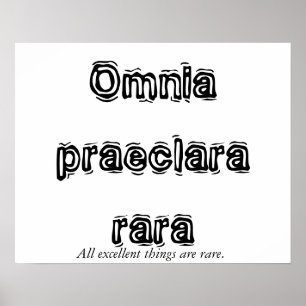 Póster Excelencia en frases latinas