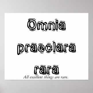 Póster Excelencia en frases latinas