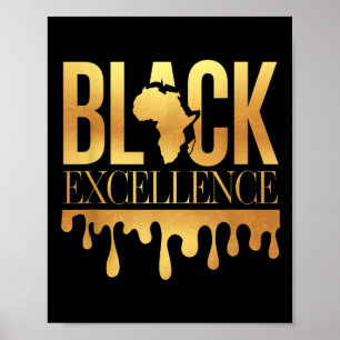 Póster Excelencia Negra Mes de Historia Negra Afro Motiva