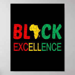 Póster Excelencia Negra Mes de Historia Negra Hombres Bhm