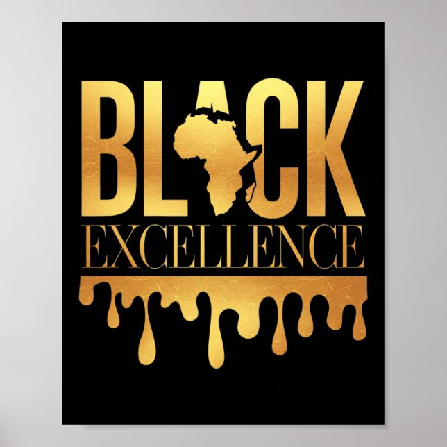 Póster Excelencia Negra Mes de la Historia Afro Motivació (Frente)