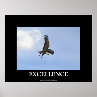 Póster Excelencia Poster Motivacional del águila calva