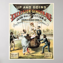 Póster EXCELSIOR GINGER ALE Poster retro de globo de aire