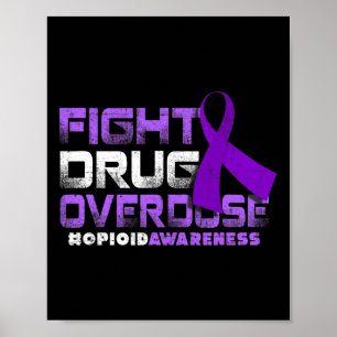 Póster Exceso de la sobredosis Opioide Conciencia gráfica