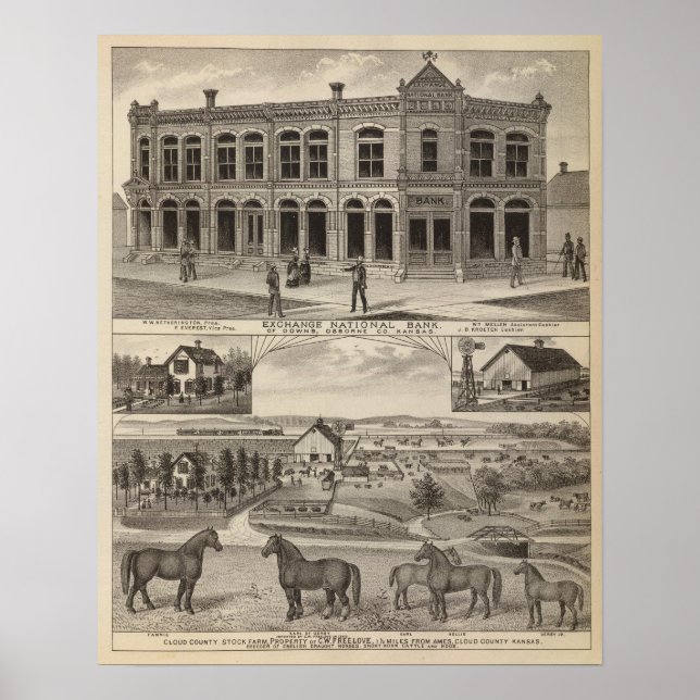 Póster Exchange National Bank of Downs, Kansas (Frente)