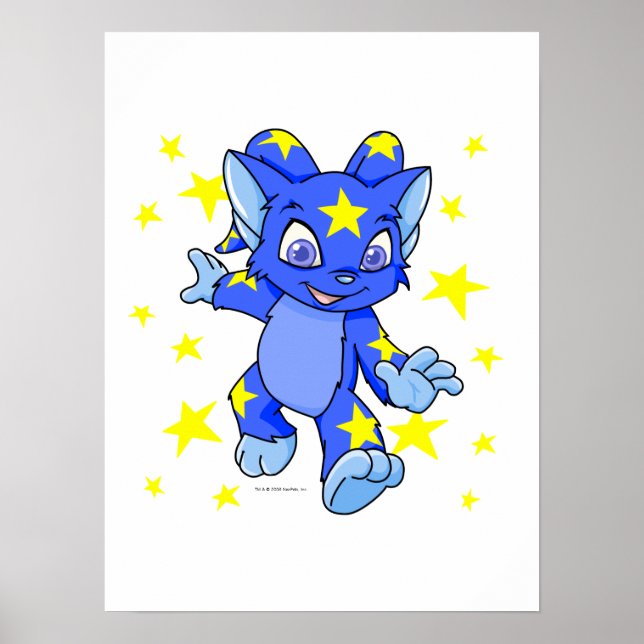 Póster Excited Starry Acara with star burst (Frente)