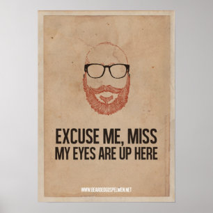 Póster Excúseme, Srta.  Mi poster ascendente aquí