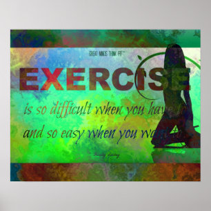 Póster Exercise Motivation in Silhouette