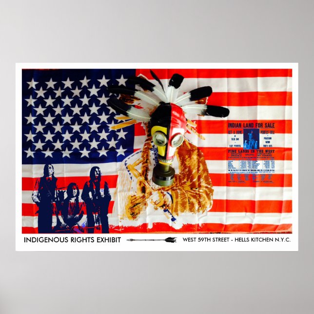 PÓSTER EXHIBICIÓN ARTÍSTICA DE DERECHOS NATIVOS - POSTER  (Frente)
