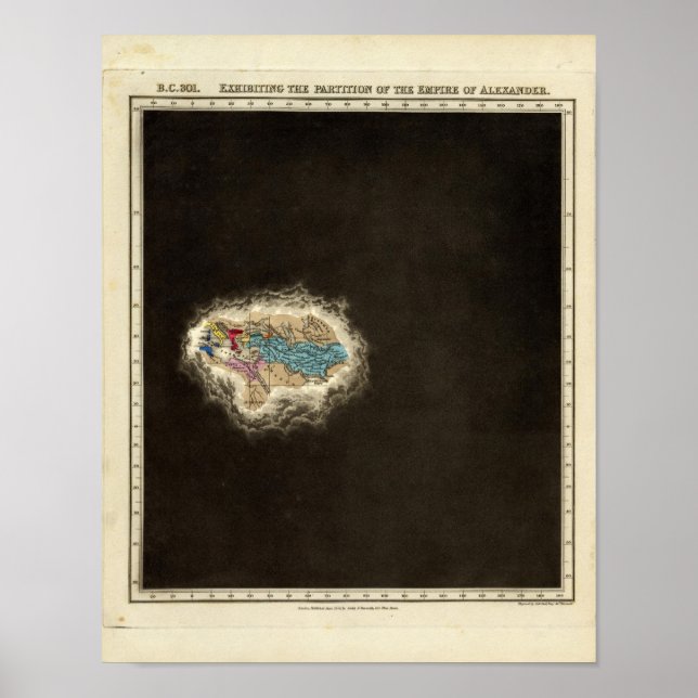Póster Exhibición de la partición del imperio 301 a. C. (Frente)