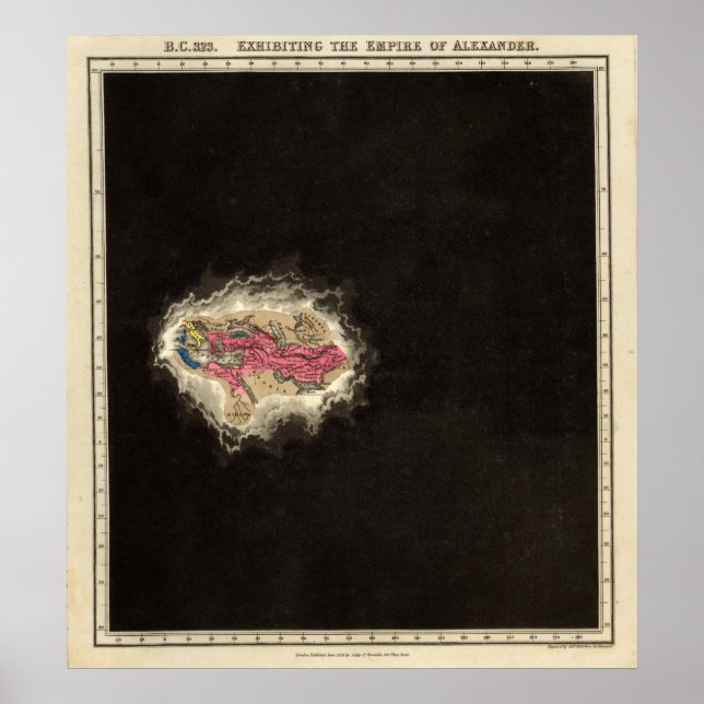 Póster Exhibición del Imperio de Alejandro 323 a.C. (Frente)