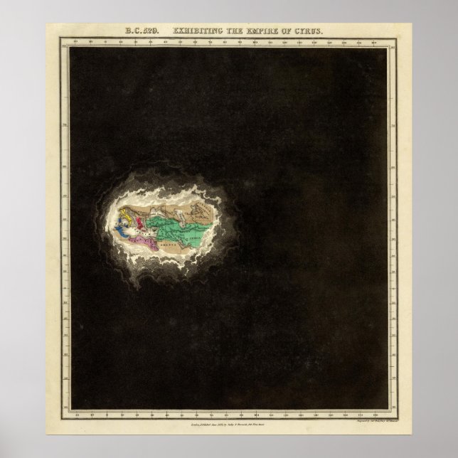 Póster Exhibición del imperio de Ciro 529 a. C. (Frente)