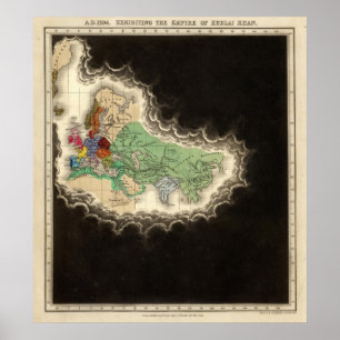 Póster Exhibición del imperio del ANUNCIO 1294 de Kublai