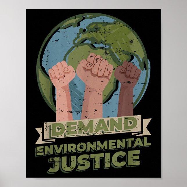 Póster Exigir justicia ambiental  (Frente)