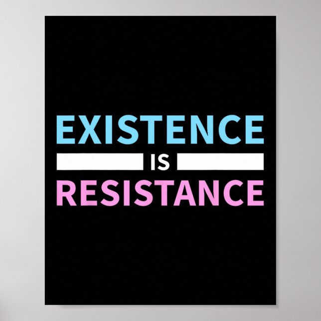 Póster Existencia Es Resistencia Trans Derechos Lgbt Orgu (Frente)