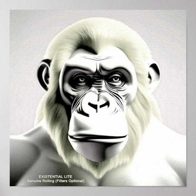 Póster EXISTENCIAL LITE Ape Ecru (Frente)