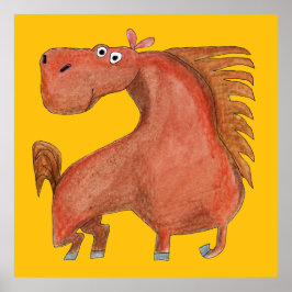 Póster Exited Horse