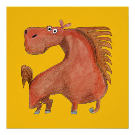 Póster Exited Horse