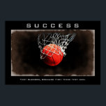 Póster Éxito Basketball Artwork Motivational Inspire<br><div class="desc">Me Encanta Este Juego. Popular Deportes - Imagen de la pelota de baloncesto.</div>