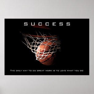 Póster Éxito Basketball Sport Artwork Motivation