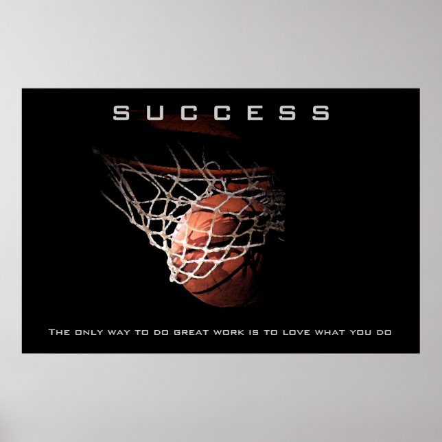 Póster Éxito Basketball Sport Artwork Motivation (Frente)