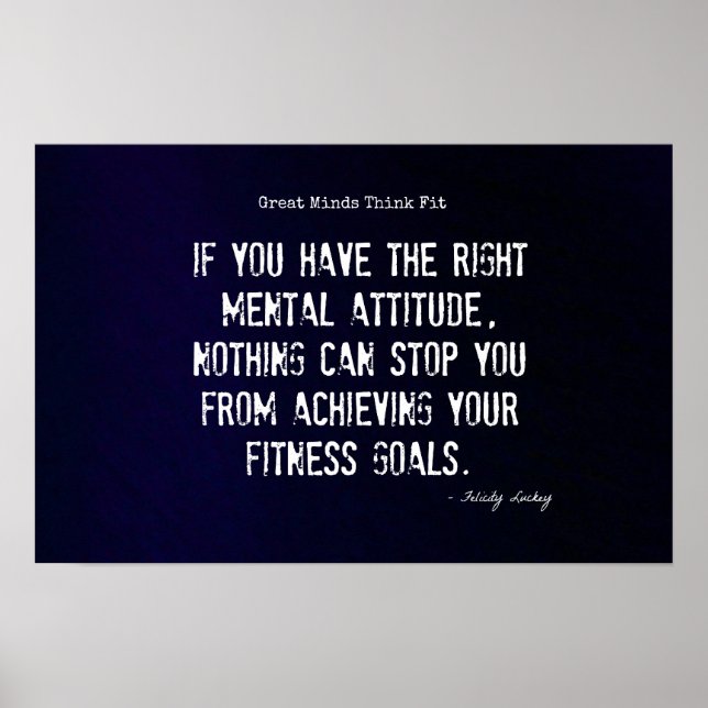 Póster Éxito de actitud y fitness #4! (Frente)