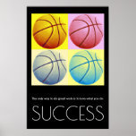 Póster Éxito del Pop Art Motivational Basketball Trendy<br><div class="desc">Arte con temas deportivos editado digitalmente - Poster de baloncesto impreso - Arte con estilo de historieta digital - Arte pop universitario - Imágenes de computadora - La única manera de hacer un gran trabajo es amar lo que haces.</div>