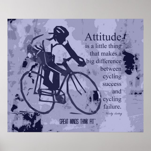 Póster Éxito en ciclismo y Poster de actitud (Frente)