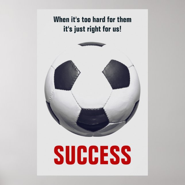 Póster Éxito Fútbol Motivación Inspirador (Frente)