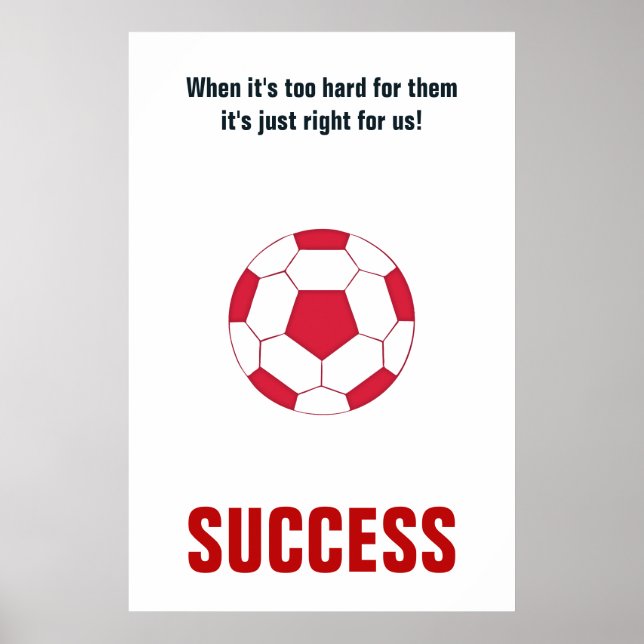 Póster Éxito Fútbol Motivación Inspirador (Frente)