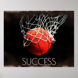 Póster Éxito Motivational Basketball Trend Stylish Guay