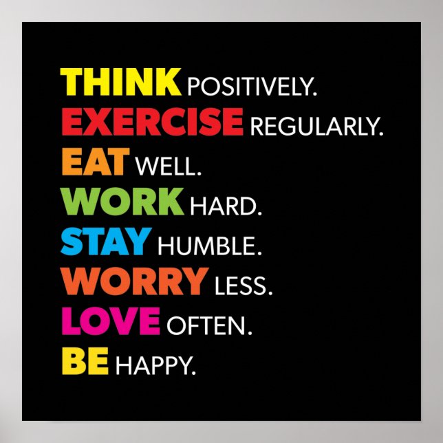 Póster Éxito y motivación del gimnasio (Frente)