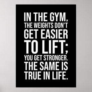 Póster Éxito y Poster motivacional del gimnasio